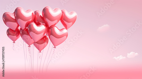 Valentine's Day, love and romance background, background with heart shapes
