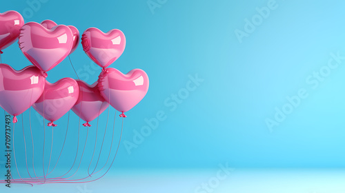 Valentine's Day, love and romance background, background with heart shapes
