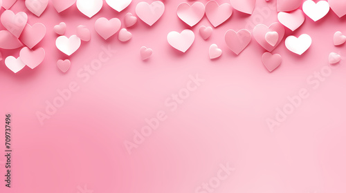 Valentine's Day, love and romance background, background with heart shapes