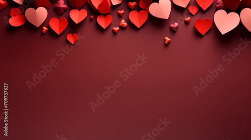 Valentine's Day, love and romance background, background with heart shapes