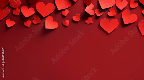 Valentine's Day, love and romance background, background with heart shapes