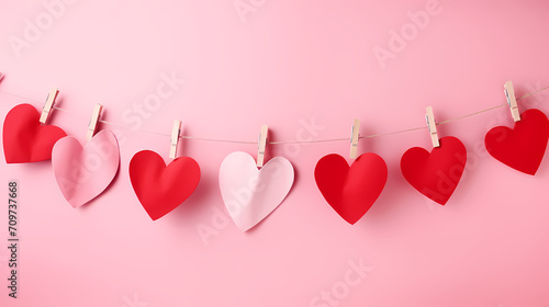Valentine's Day, love and romance background, background with heart shapes