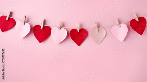 Valentine's Day, love and romance background, background with heart shapes