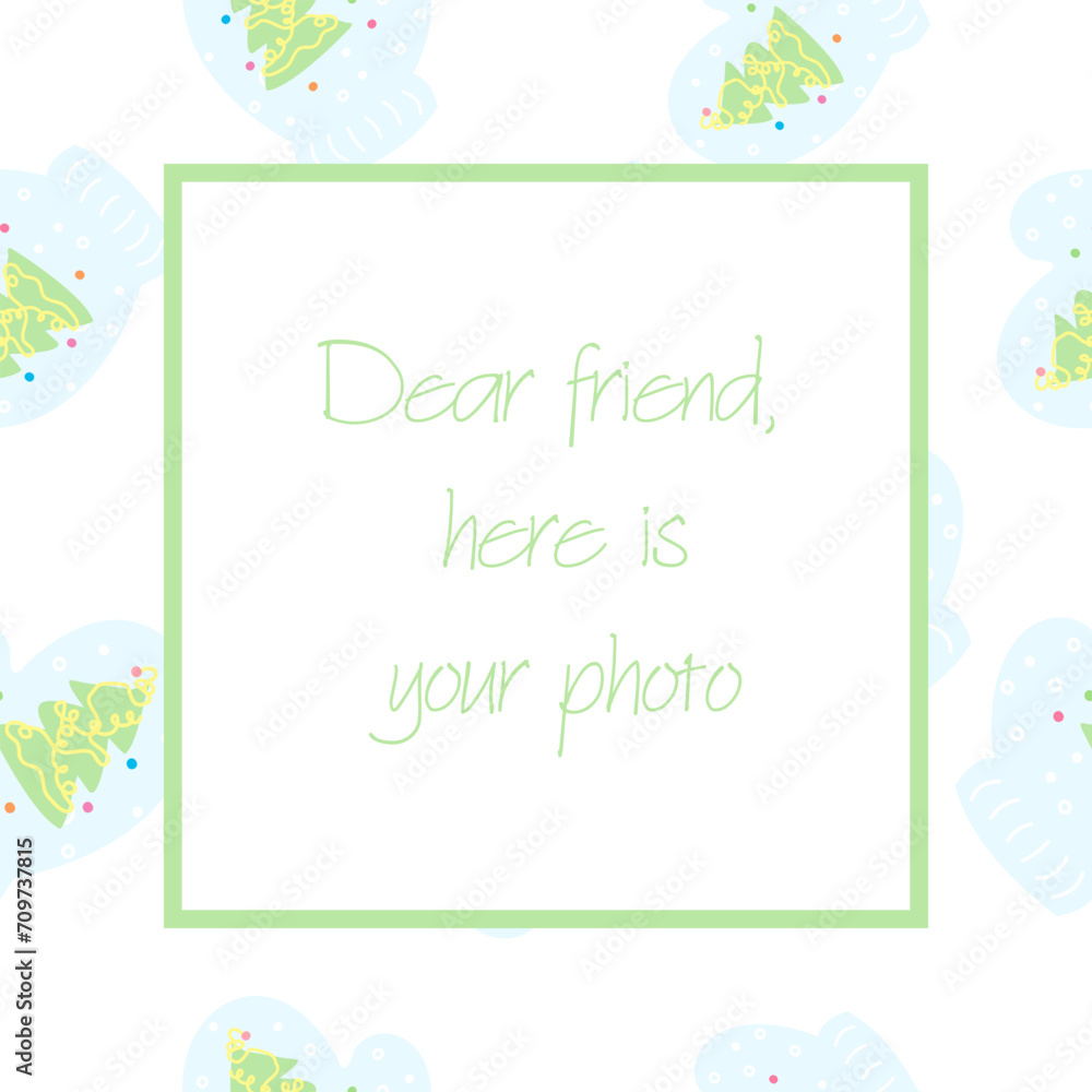 Bright mittens on a clean white background are an illustration of warmth and comfort. An ideal addition to a photo frame, creating a warm winter environment Bright mittens on a clean white background are an illustration of warmth and comfort. An ideal addition to a photo frame, creating a warm winter environment