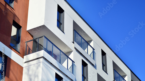 Konstfotografi Residential area with modern apartment building