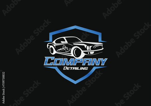 Auto Detailing Service Modern Logo Design Template