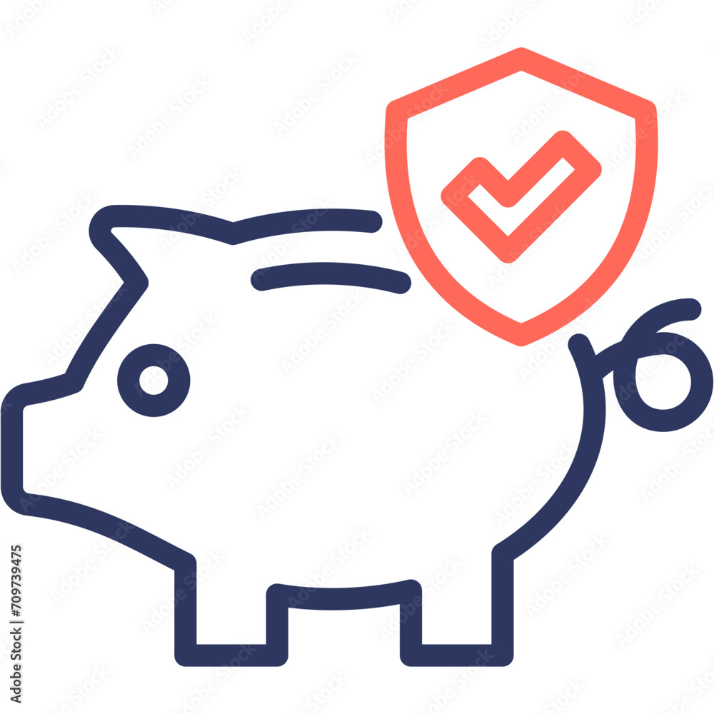 Financial Security Icon Financial Security Icon