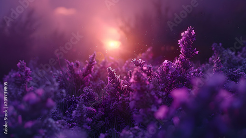 Enchanted Night in a Floral Bower of Lavender Bliss,