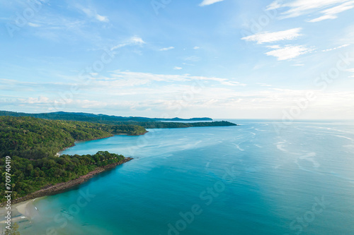 Beautiful aerial view secret beach on Koh Kood Thailand. © Chalearmrat
