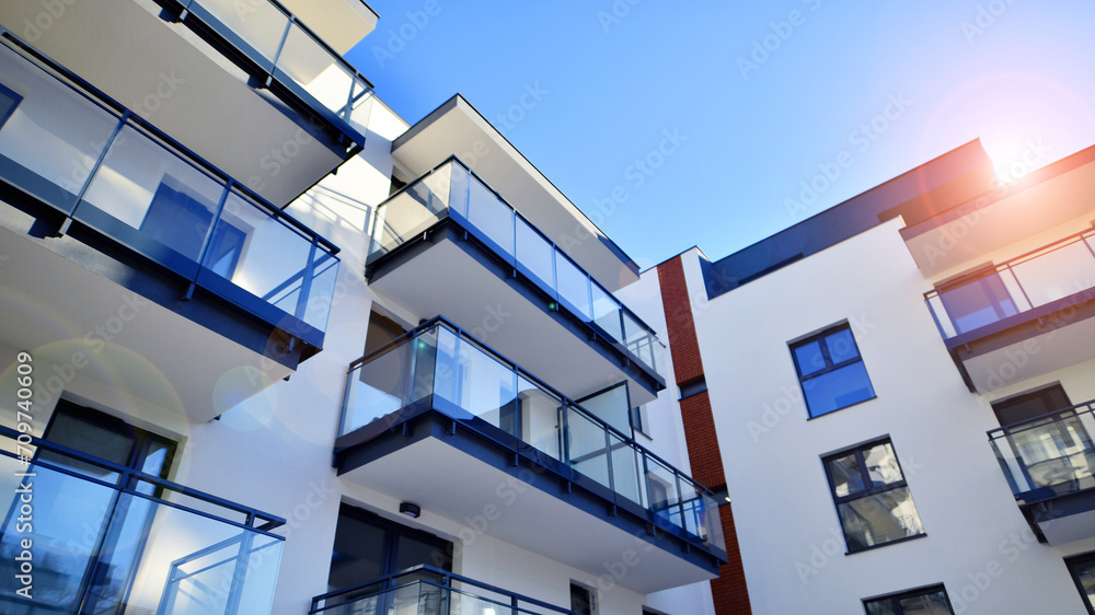 Residential area with modern apartment building. Multi Storey modern, new and stylish living block of flats. Residential area with modern apartment building. Multi Storey modern, new and stylish living block of flats.