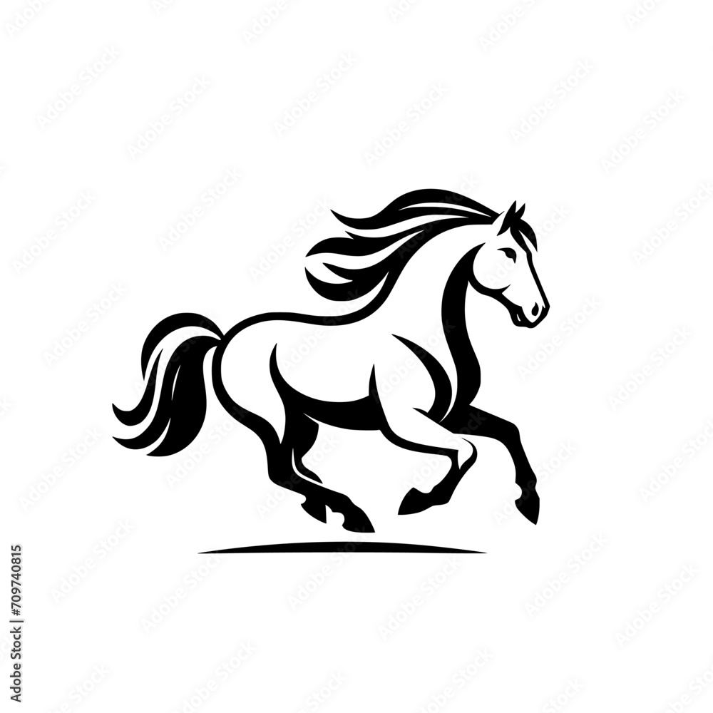 High Quality Vector Logo of a Majestic Running White Horse. Versatile Symbol of Strength and Elegance for Logos, Branding, and Marketing. Isolated on White Background for Seamless Integration. High Quality Vector Logo of a Majestic Running White Horse. Versatile Symbol of Strength and Elegance for Logos, Branding, and Marketing. Isolated on White Background for Seamless Integration.