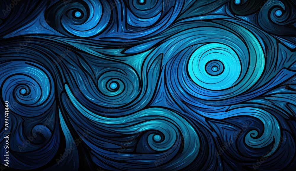 Abstract blue neon technology background Abstract blue neon technology background