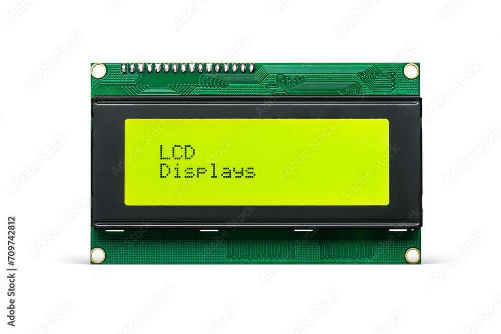 Small monochrome character LCD display isolated. LCD Displays text. Transparent PNG image. Small monochrome character LCD display isolated. LCD Displays text. Transparent PNG image.