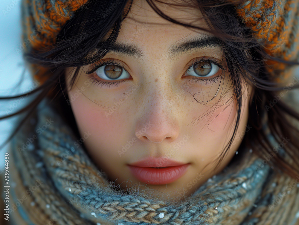 portrait of a woman with intense expressions portrait of a woman with intense expressions