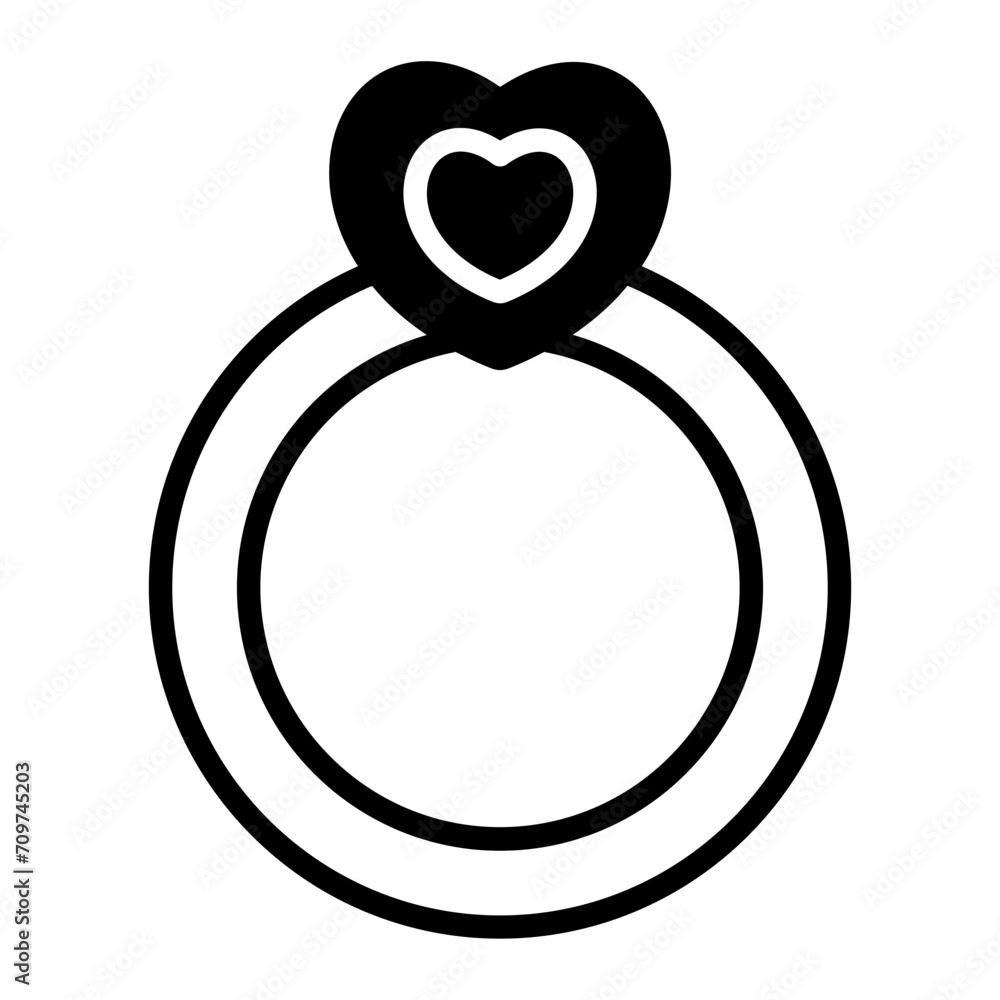 Diamond Ring solid glyph icon Diamond Ring solid glyph icon