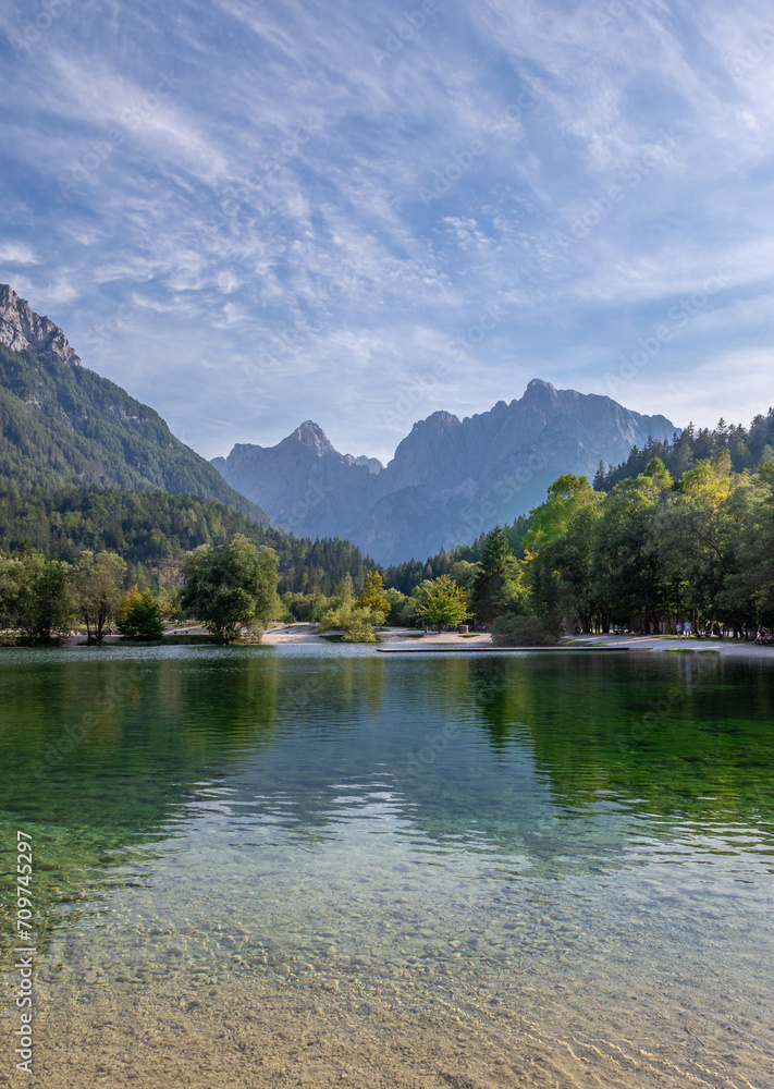 Lake Jasna in Alps, Slovenia