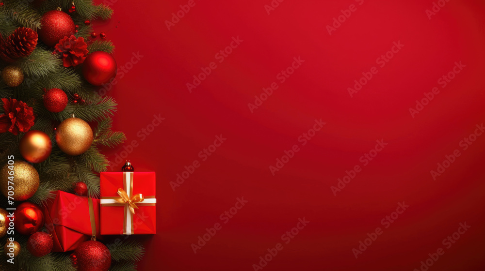 Holiday Banner with Gift Boxes Holiday Banner with Gift Boxes
