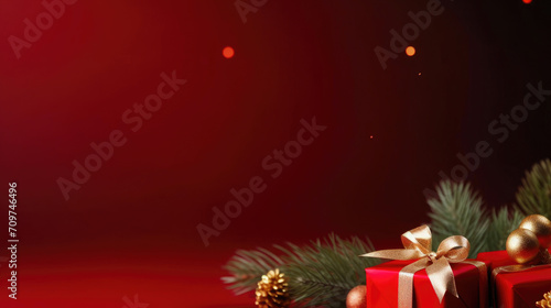 Red Festive Backdrop for Text