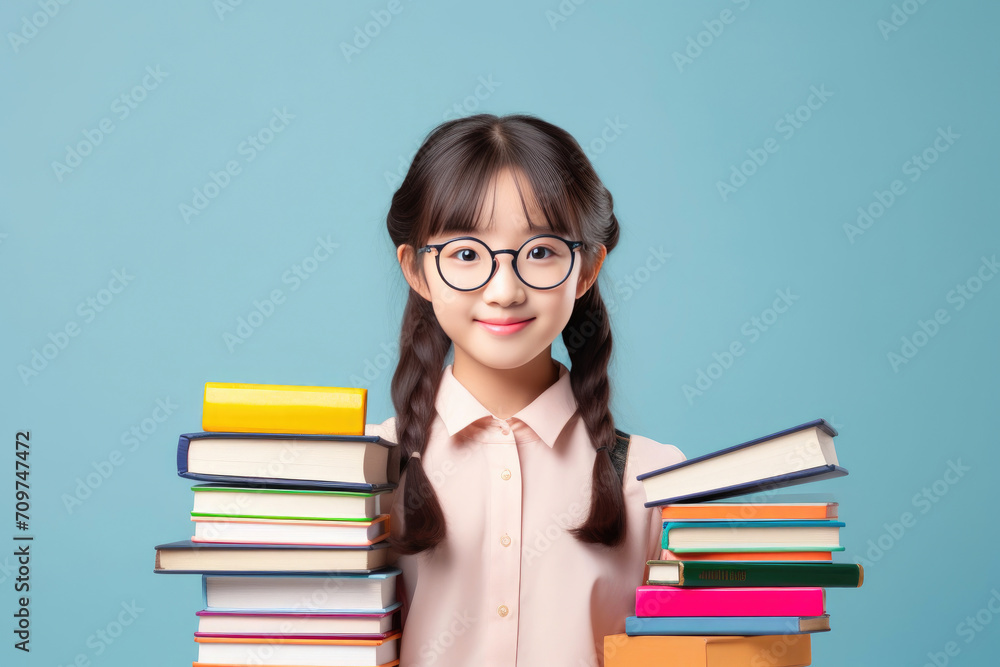Educational Grace: Asian Student Embracing Learning Educational Grace: Asian Student Embracing Learning