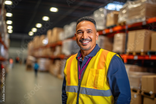 Supervising Shipments: Hispanic Worker's Expertise