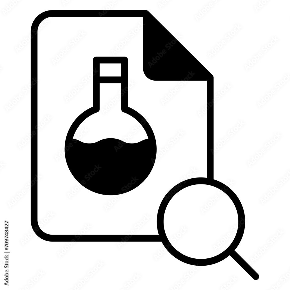 flask file solid glyph icon flask file solid glyph icon