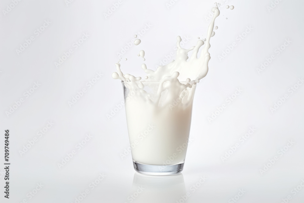 Glass of milk isolated on white background Glass of milk isolated on white background