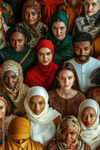 A diverse group of people coming together for a cultural celebration.