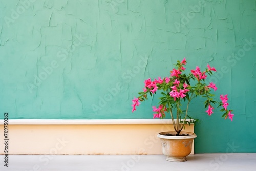 stucco wall with creeping bougainvillea © Alfazet Chronicles