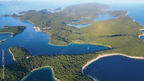 View of Mljet Island in Croatia. The National Park covers the western part of the island, which many regard as the most alluring in the Adriatic, full of lush and varied Mediterranean vegetation photo