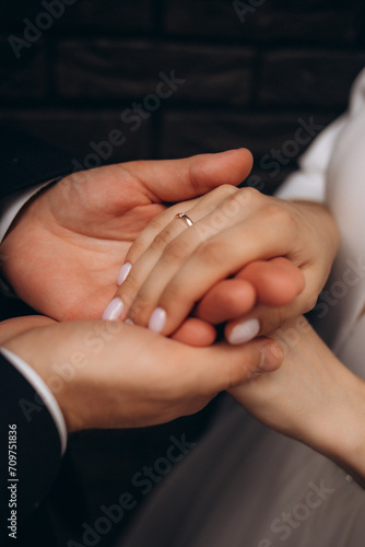 wedding theme  holding hands newlyweds