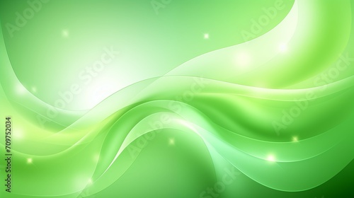 Abstract Light Green Wave Background