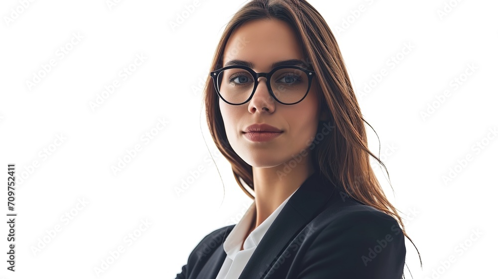 Modern business woman on white background. Modern business woman on white background.