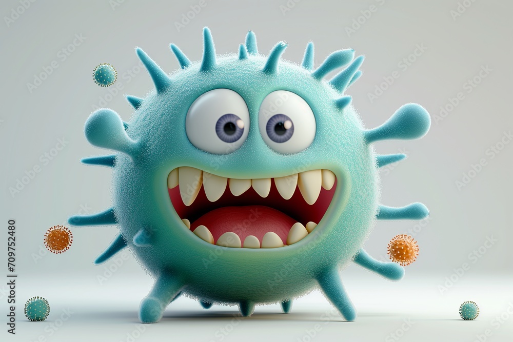 Microbes cartoon stile. Microbes cartoon stile.