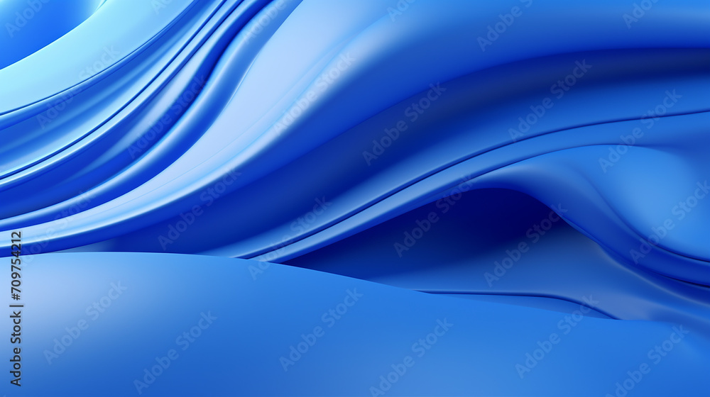 Fototapeta premium abstract blue wallpaper with curve 3d rendering