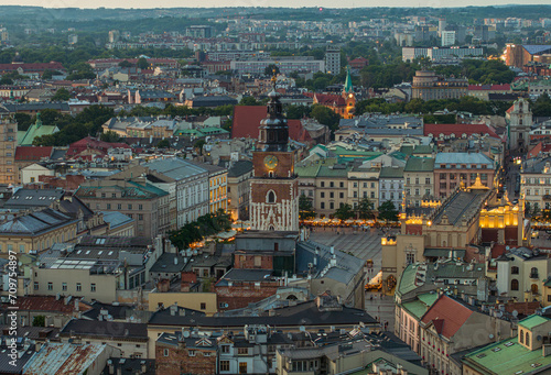 Krakow Stare miasto widok z drona