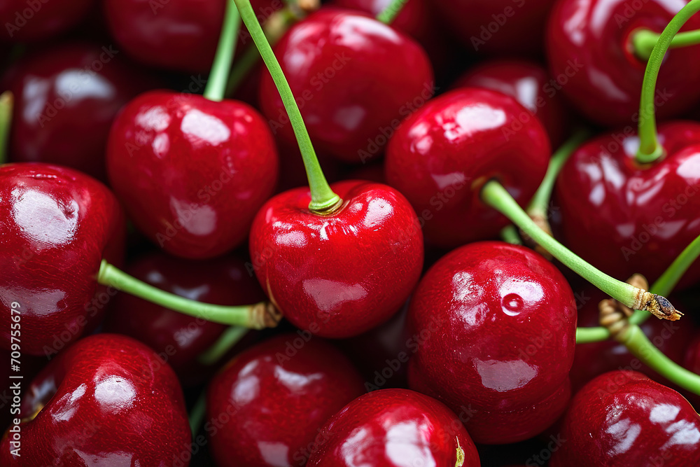 close up of cherries, food advertising close up of cherries, food advertising