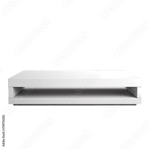 Wallpaper Mural front view close up of Minimalist White  coffee table isolated on a white transparent background Torontodigital.ca