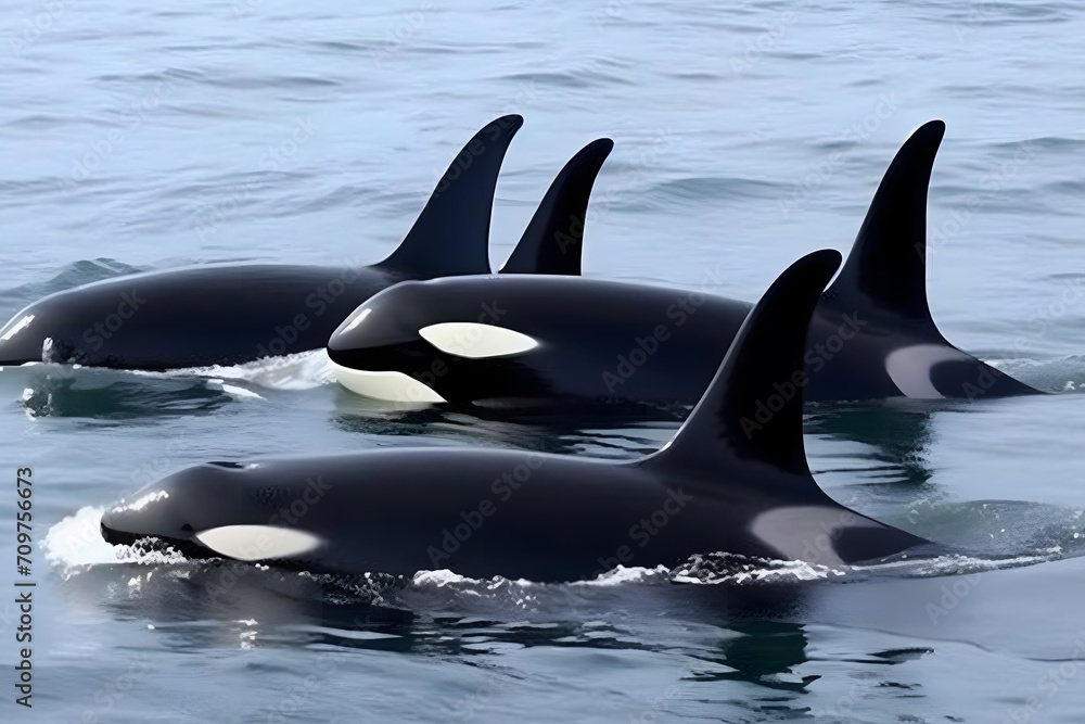 Killer Whale, orcinus orca. Neural network AI generated art Killer Whale, orcinus orca. Neural network AI generated art