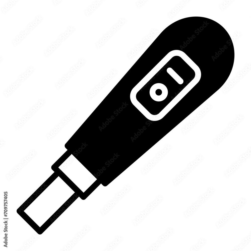 Pregnancy test solid glyph icon Pregnancy test solid glyph icon