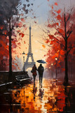 Autumn Stroll by the Eiffel Tower