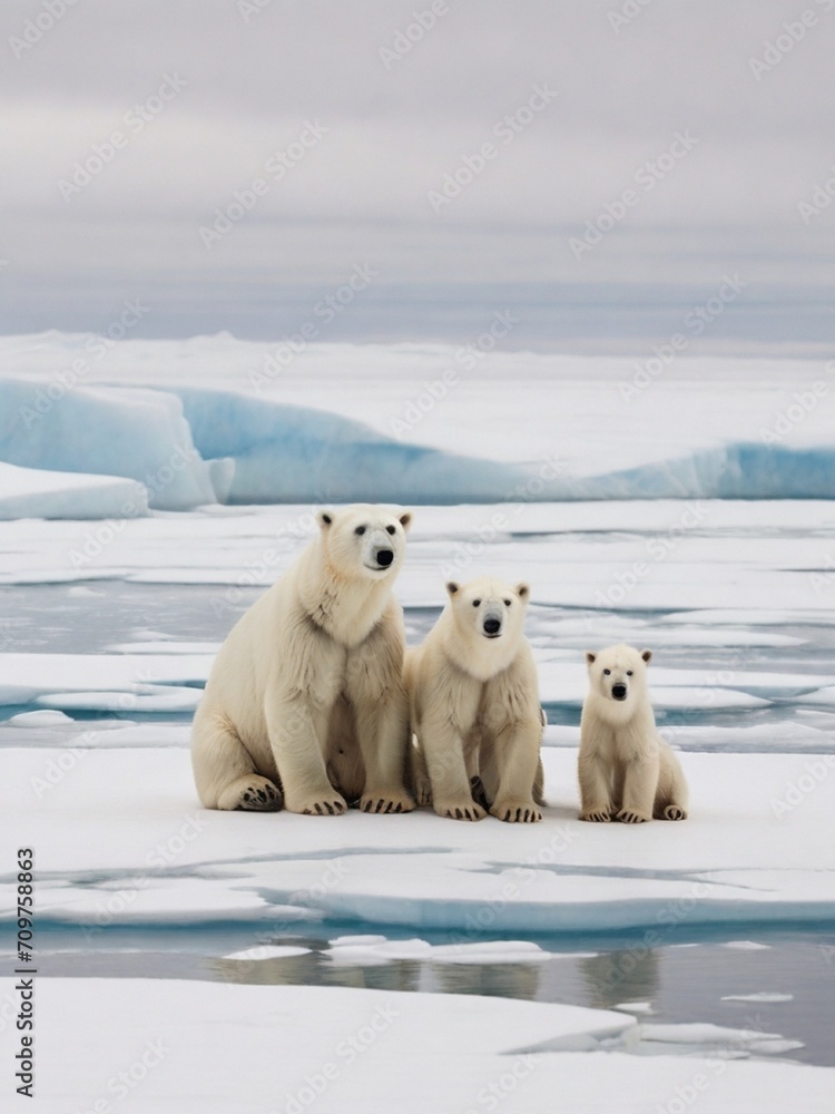 polar bear on the ice polar bear on the ice