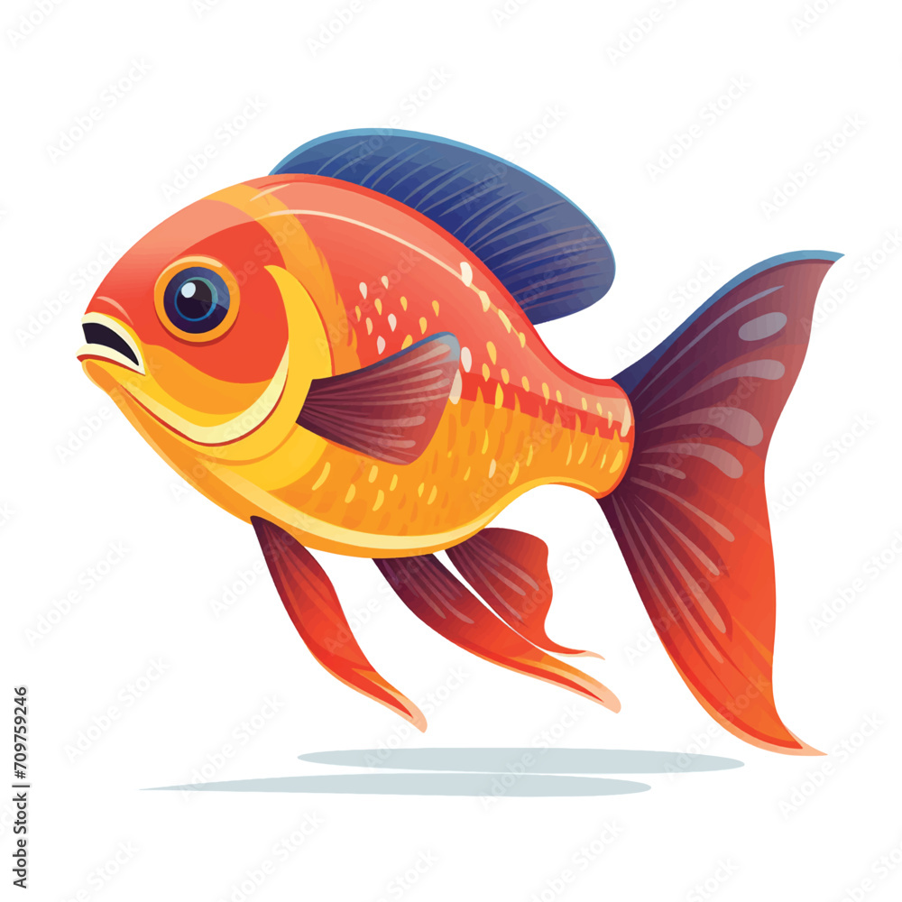 Fototapeta premium Tropical Fish Painting for Living Room Wall