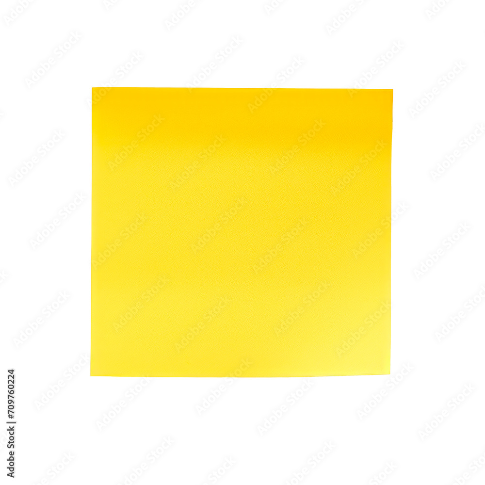 Isolated shot of blank yellow sticky note. Isolated on transparent background, PNG Isolated shot of blank yellow sticky note. Isolated on transparent background, PNG