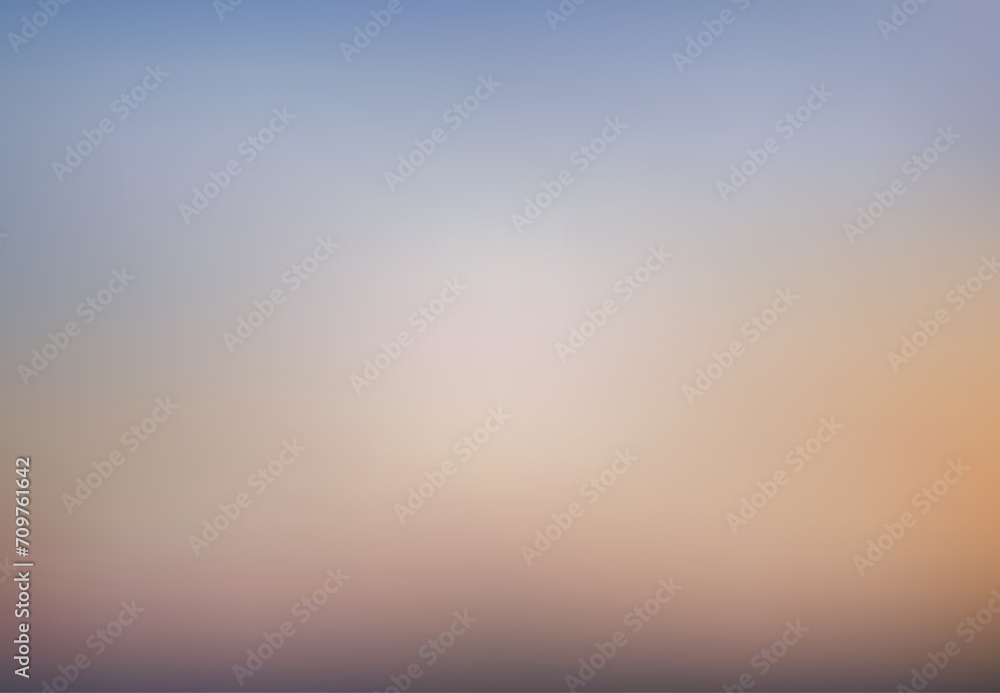 Natural sky gradient from blue to orange sunset background