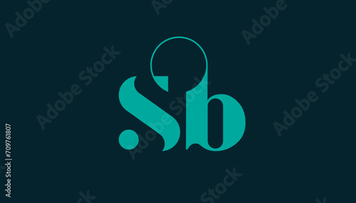 Combination of letter s and b, sb logo design photo