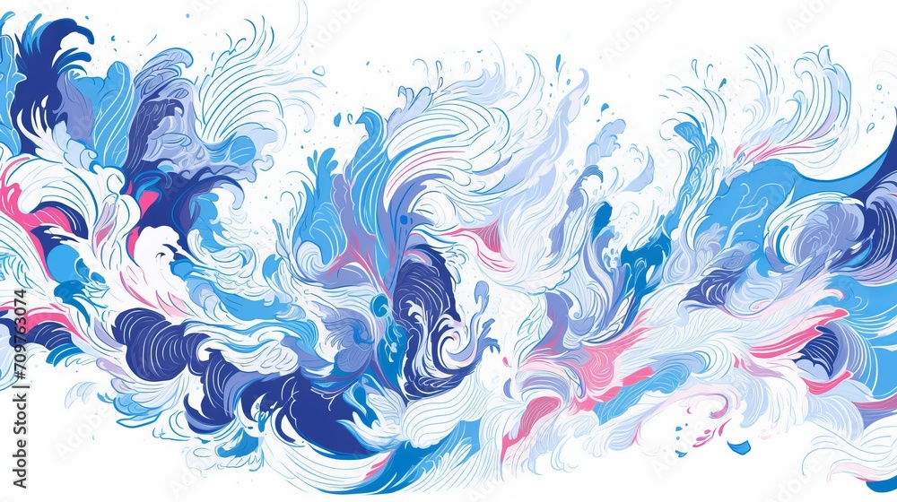Fototapeta premium Painting Life’s Motion with Bold, Vibrant Hues, generative ai