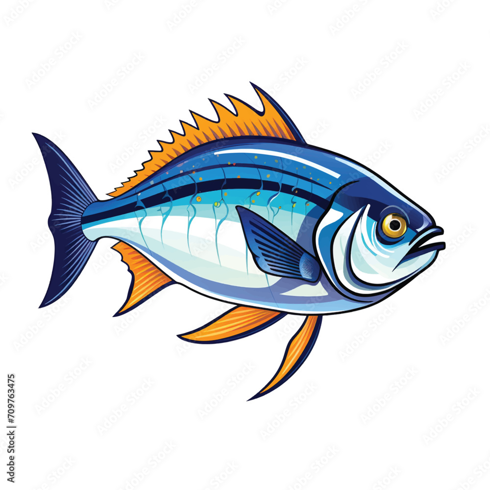 Fototapeta premium Tropical Fish Painting for Living Room Wall