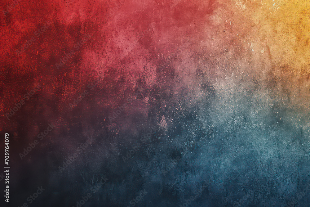 Grainy gradient background. Colorful abstract grunge background