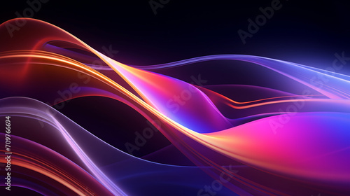 abstract colorful background with abstract shape glowing 3d render