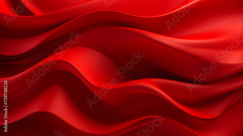 A seamless abstract red texture background with elegant swirling curves in a wave pattern, set against a vibrant Chinese red material background. photo